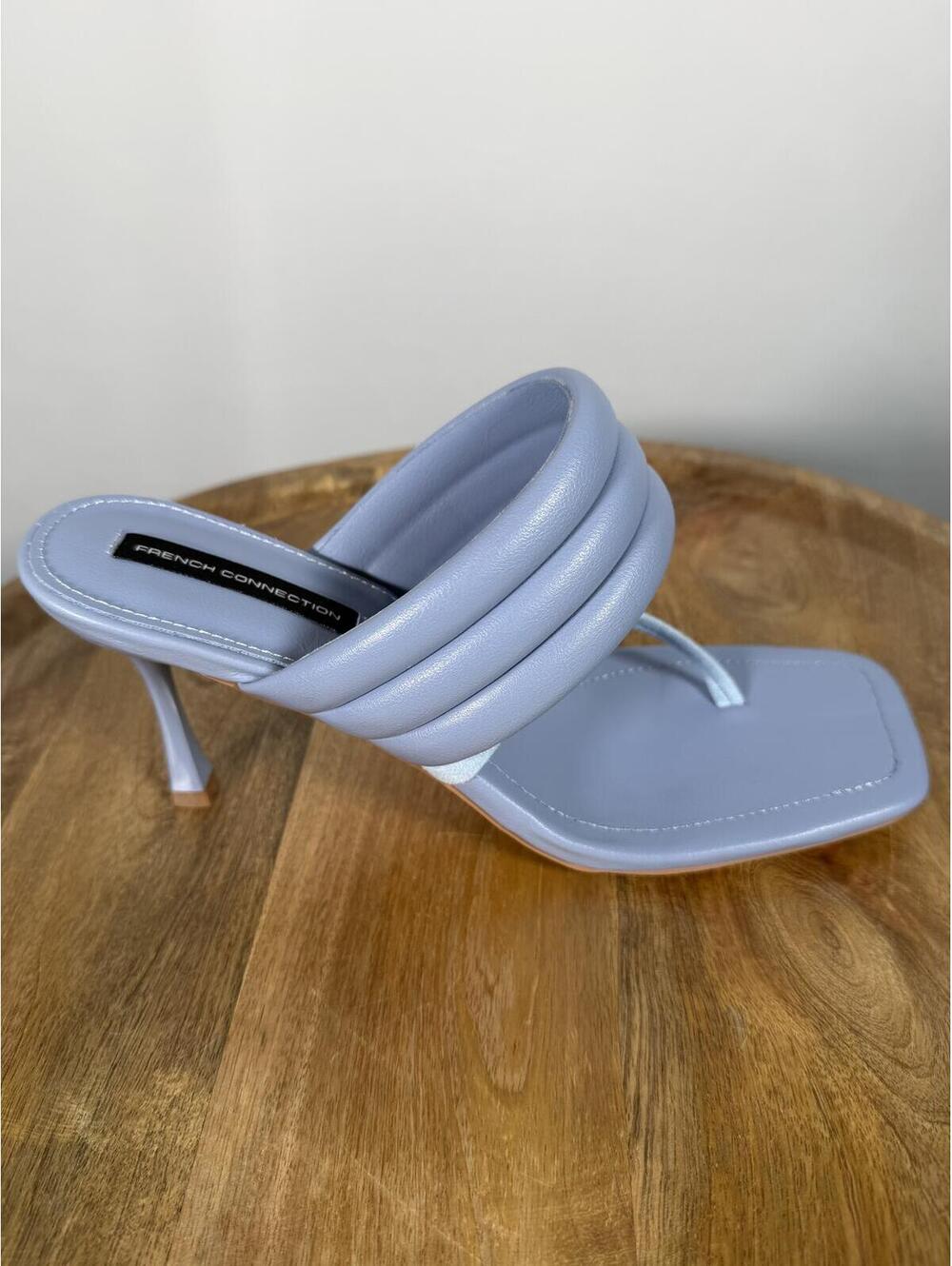 French Connection Heels Blue Thong Strap Square Toe Padded Sandals US 8 NWB - Picture 9 of 10